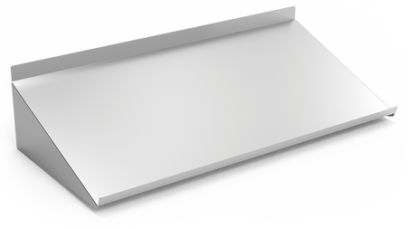 Étagère inox murale inclinée pour panier