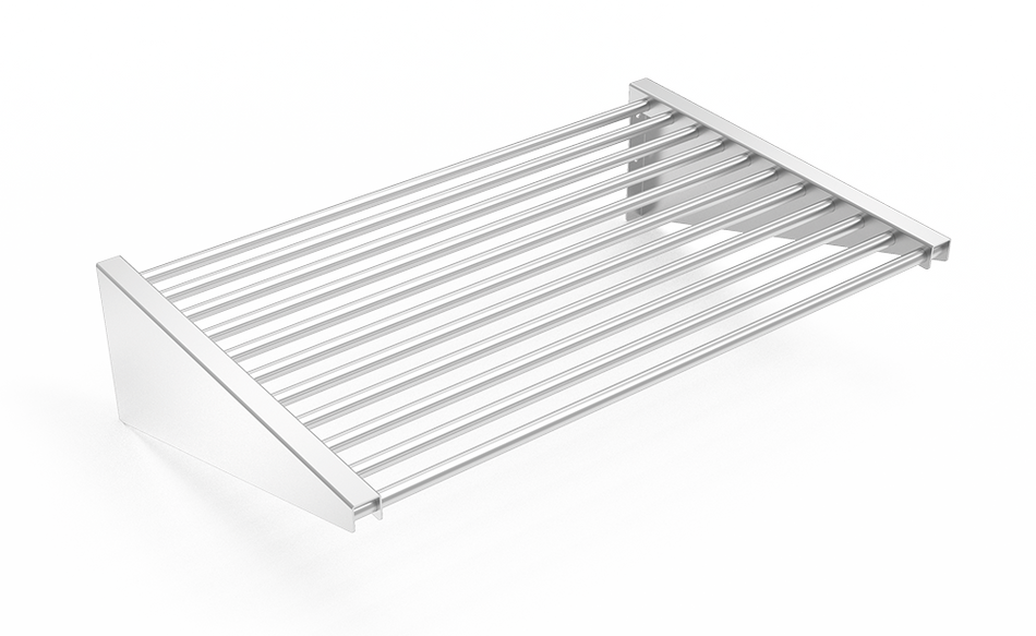 Étagère murale inox en tube