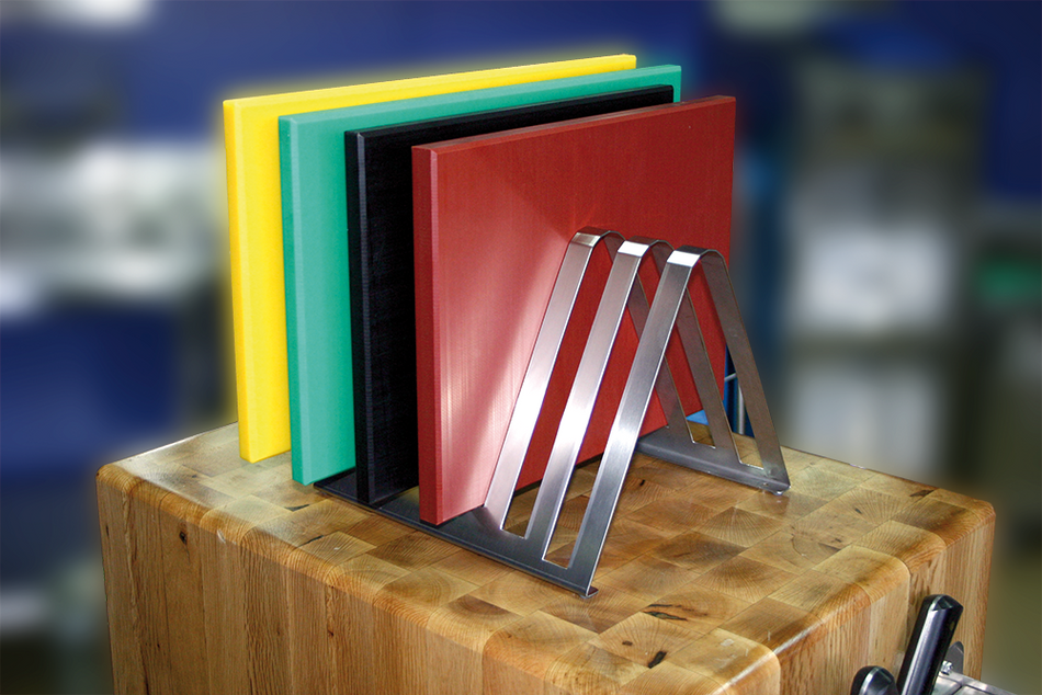 Support et egouttoir de rangement de plaques de découpe