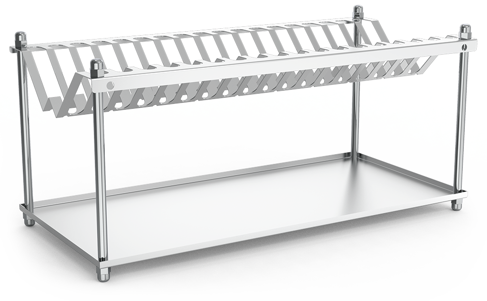Égouttoir en acier inoxydable pour assiettes et verres