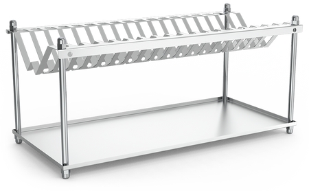 Égouttoir en acier inoxydable pour assiettes et verres
