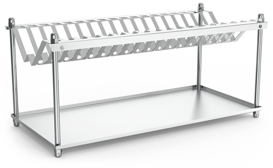 Égouttoir en acier inoxydable pour assiettes et verres