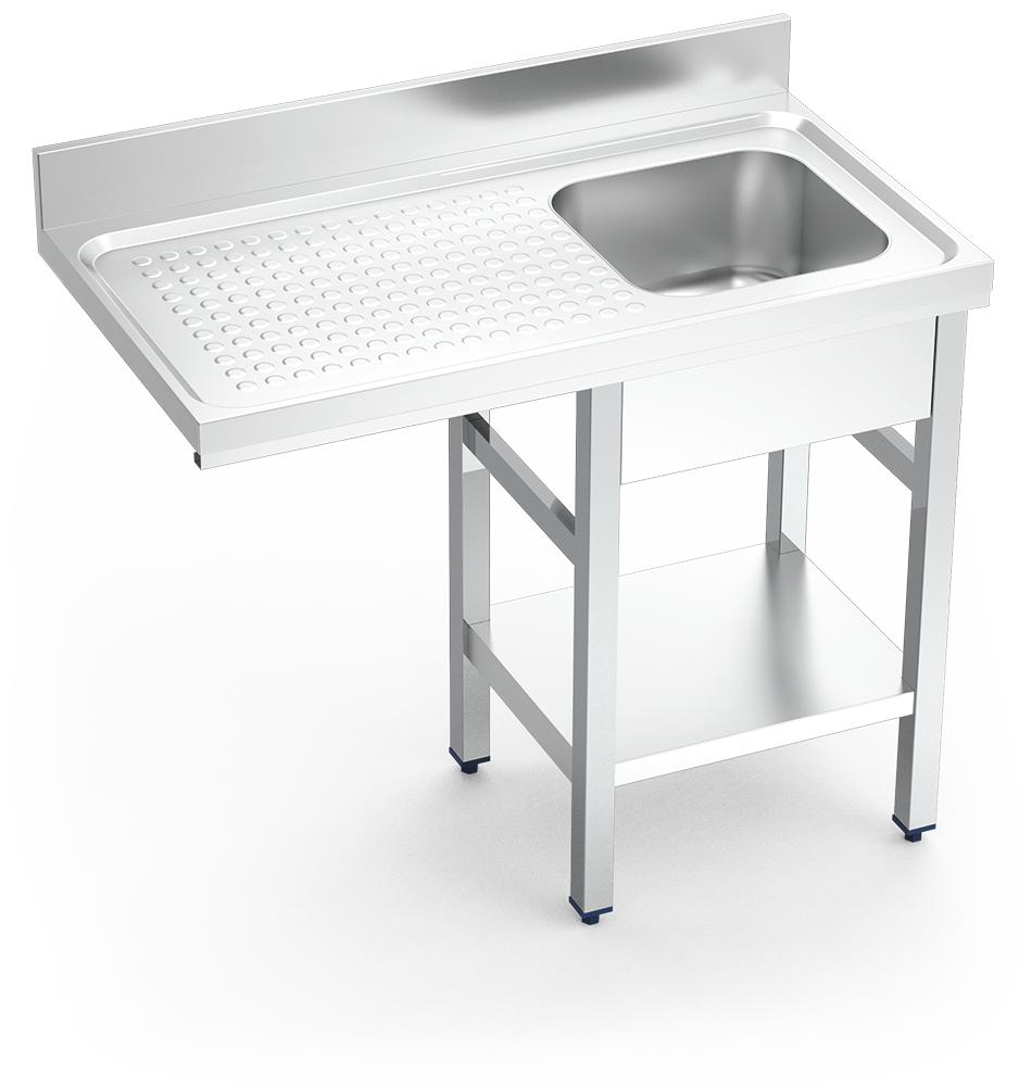 Plonge inox pour lave-vaisselle espaces