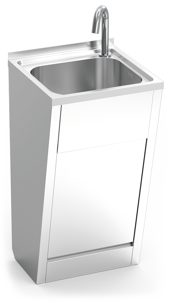 Lave mains inox sur pied normal automati