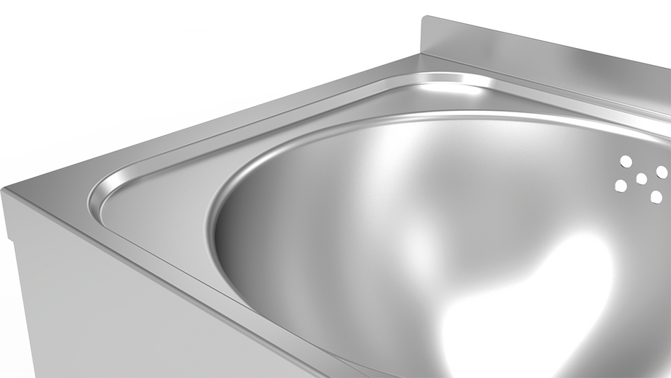 Lavabo a parete in acciaio inox XS