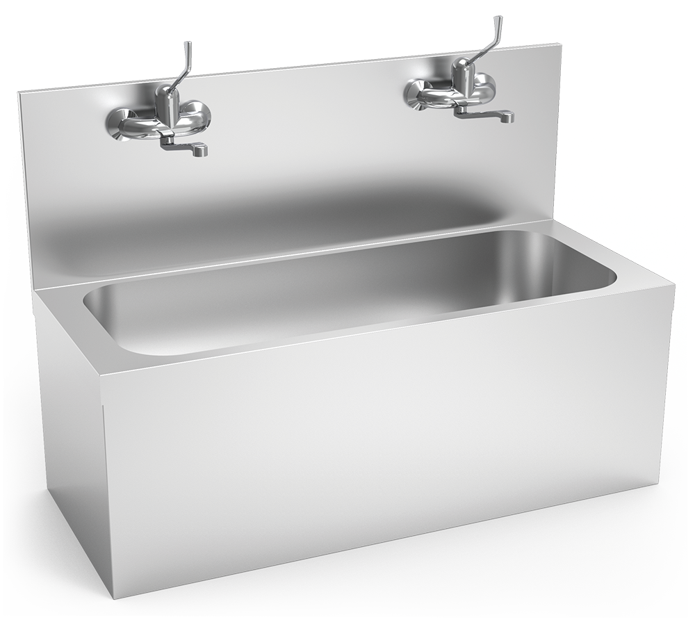 Auge bloc opératoire inox avec 2 postes.