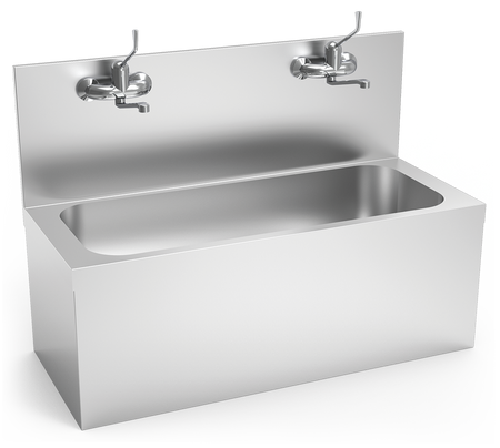 Auge bloc opératoire inox avec 2 postes.