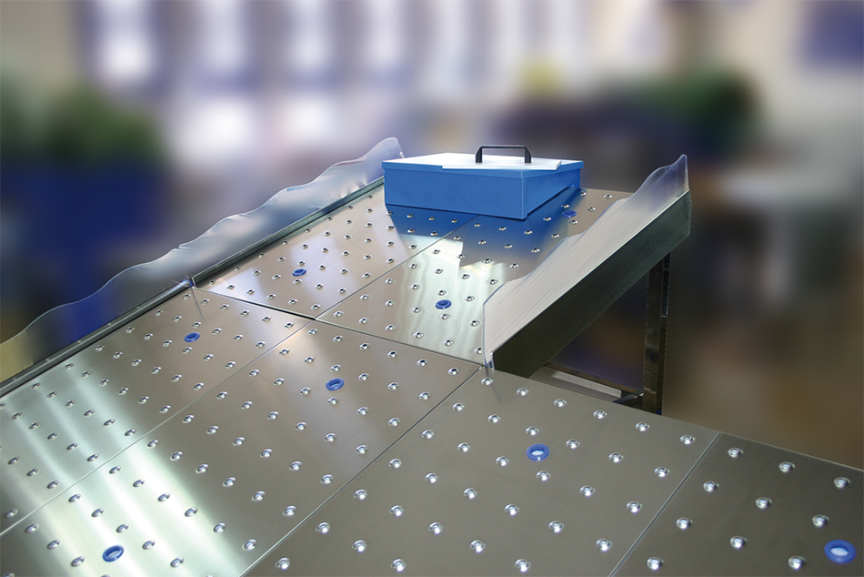 Polyethylene cutting board-display for fish counter