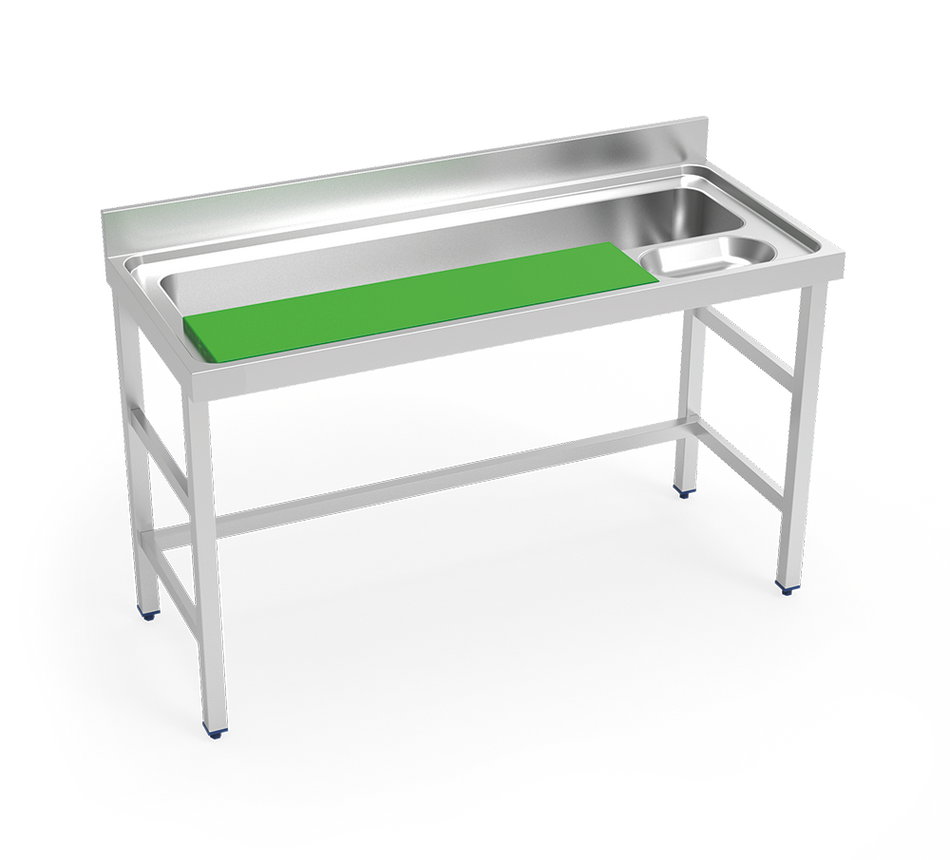 Table inox de préparation de légumes