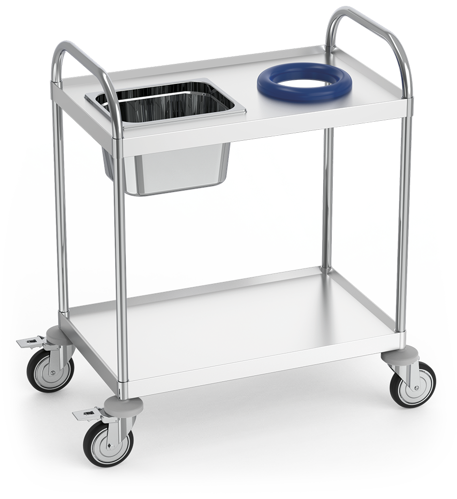 Chariot de ramassage inox charges lourdes