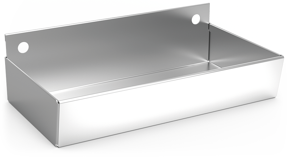 Aschenbecher aus Edelstahl zur Wandmontage, Modell XS