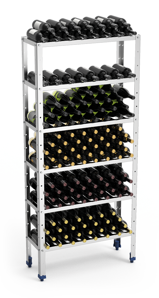 Rayonnage en acier inoxydable pour le stockage du vin
