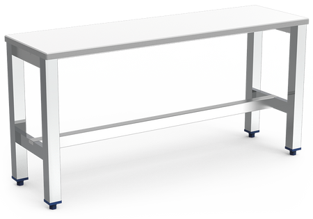 Banc de vestiaire en acier inoxydable et polyéthylène