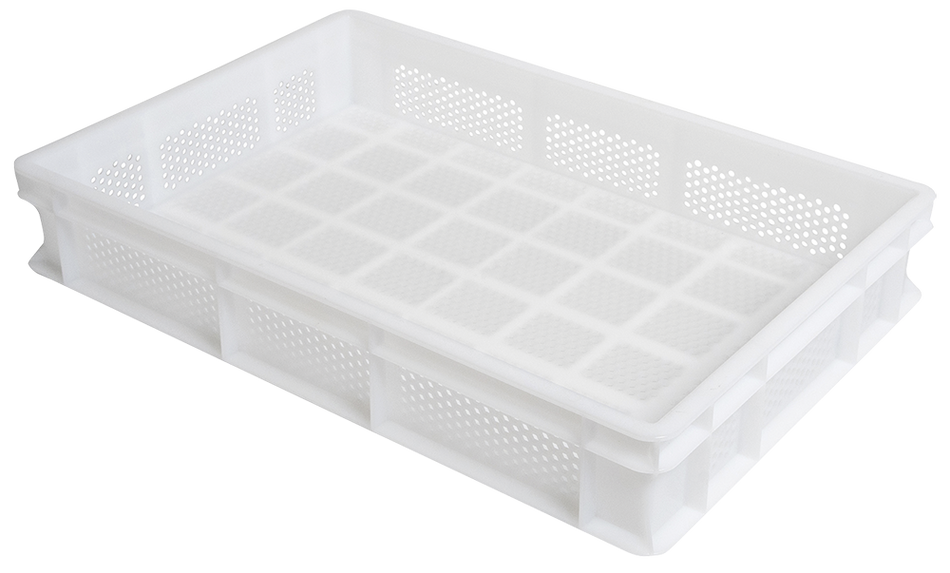 Boîte alimentaire perforée empilable pour pâte