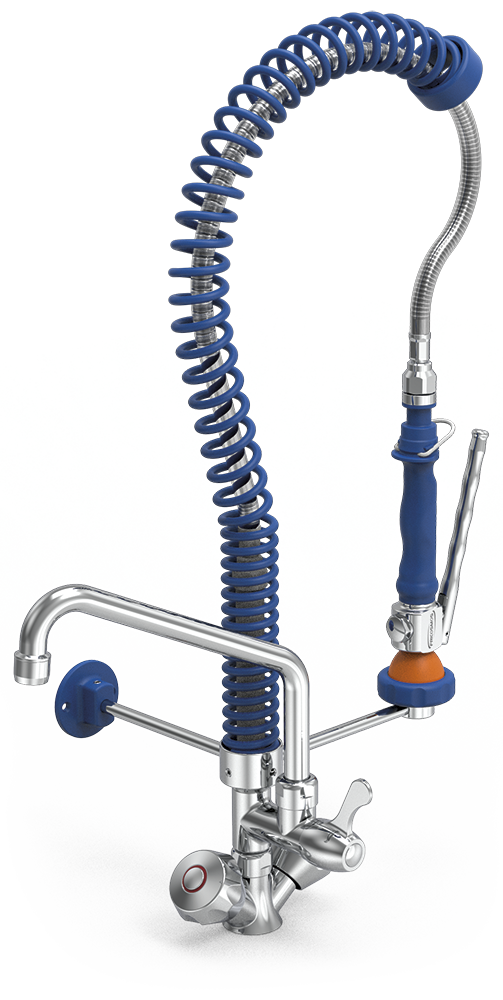 Robinet douchette 2 eaux extra bas avec