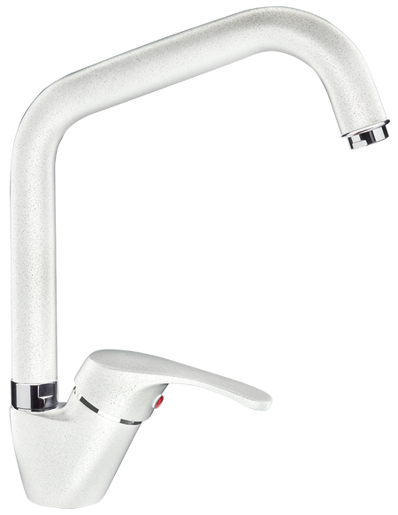 Robinet de cuisine blanc  effet granit