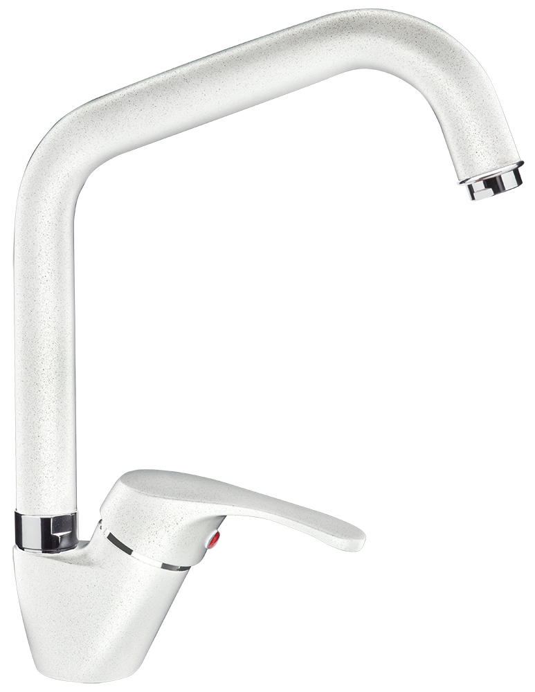 Robinet de cuisine blanc  effet granit
