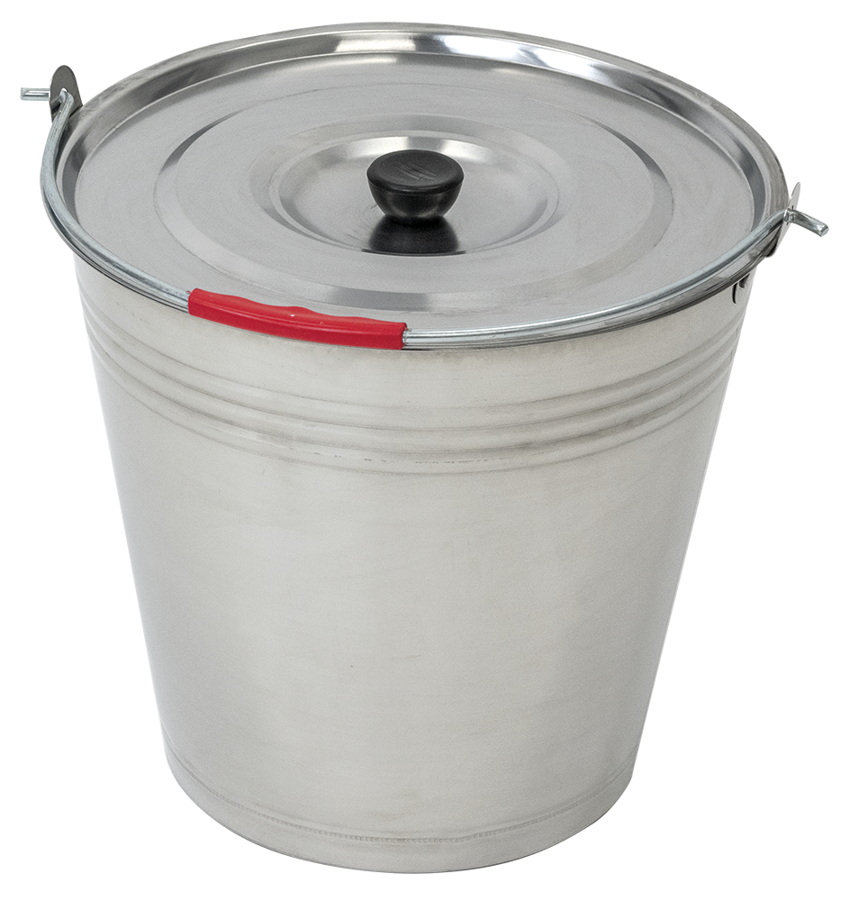Edelstahleimer mit Deckel 15L GO Serie