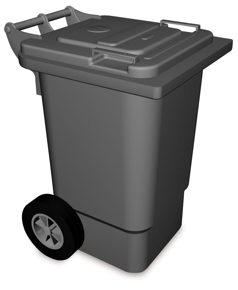 Lot De 2 Roues De Rechange Universelles Pour Poubelles Et Conteneurs à Ordures 60L, 80L, 120L, 240L – Noir Robuste