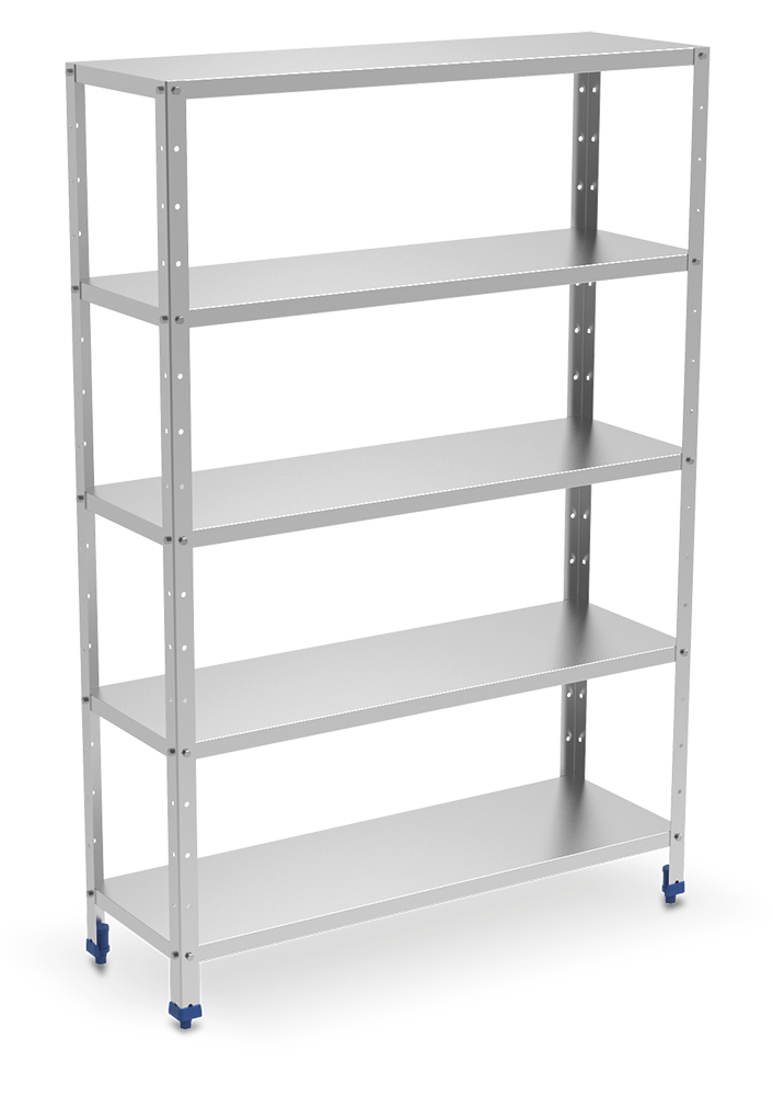 Rayonnage inox sur pied alimentaire lisse pour chambre froide