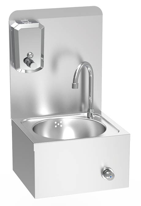 Lavabo a parete XS + paraspruzzi + distributore