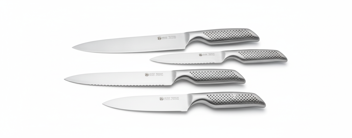 Set de couteaux avec manche inox antidérapant