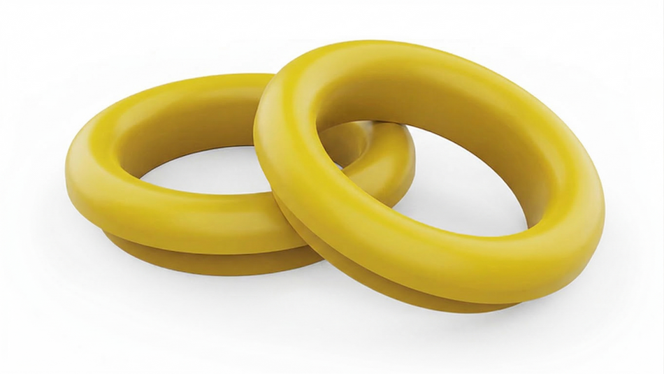 Caoutchouc jaune pour trou vide ordures en packs