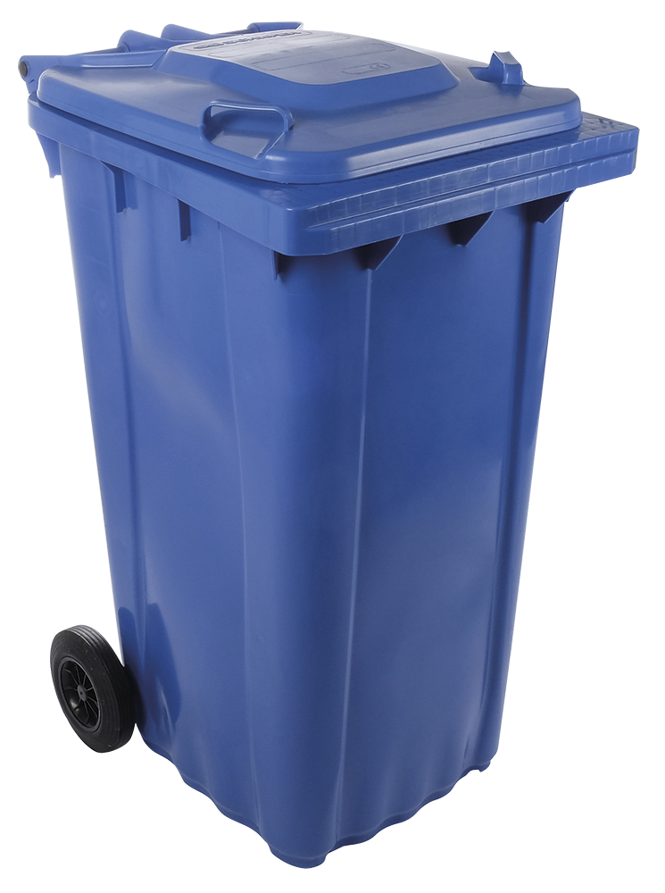 Conteneur à ordures avec couvercleet roulettes dim azul 240 lts.