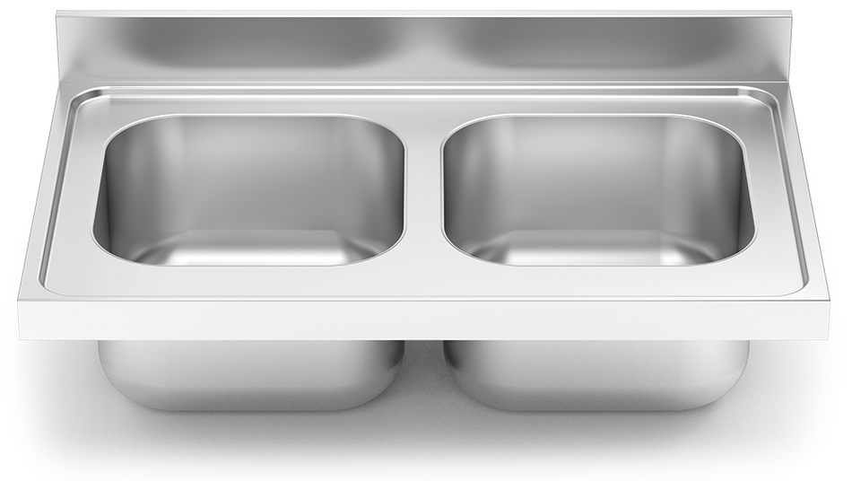 Plonge inox à fixer sur meuble série 600 2 bacs