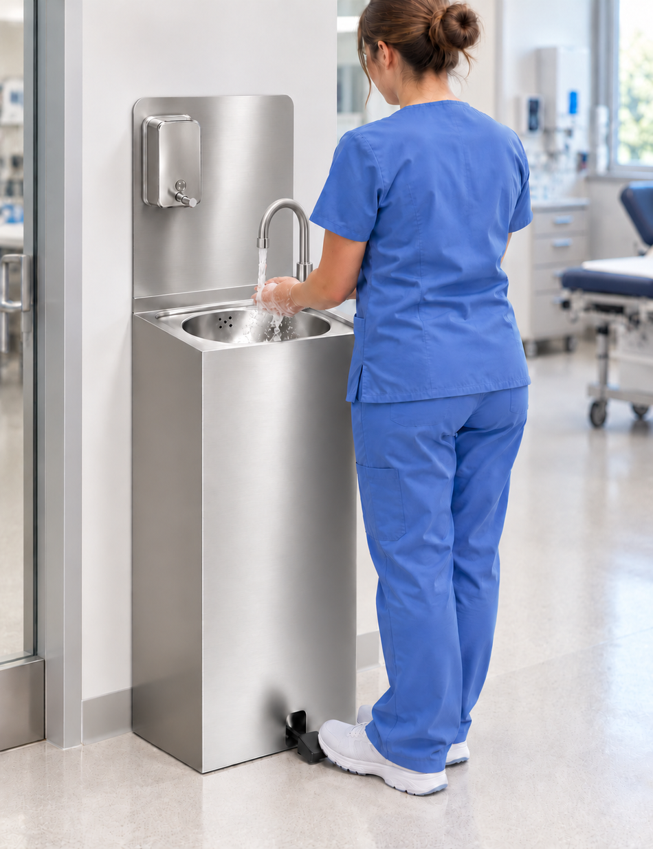 Handwaschbecken autonom XS + Rückenlehne + Spender 