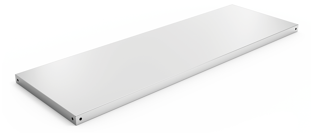 Étagère inox alimentaire lisse pour rayonnages modulaires épaisseur 0,8 mm