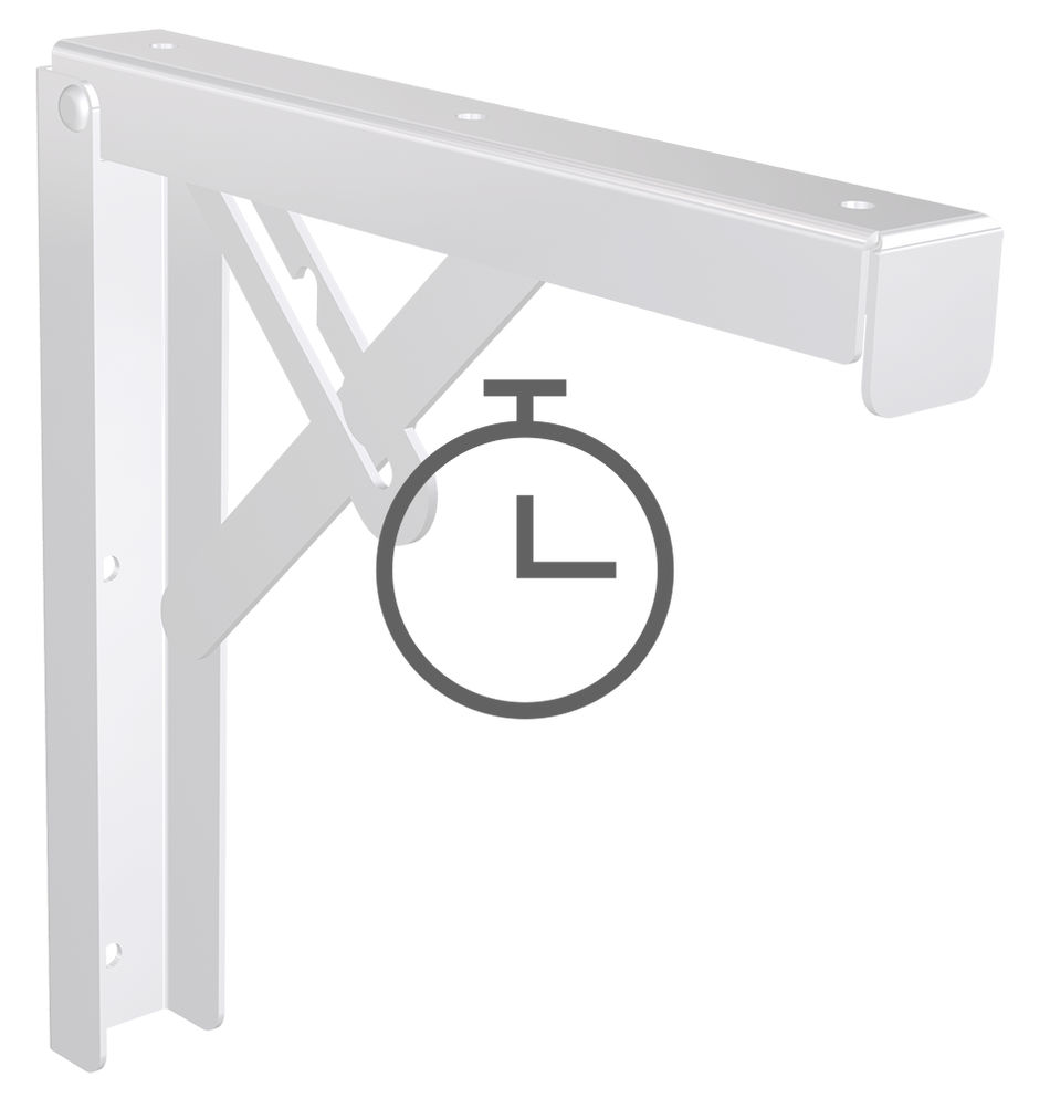 Accoupler l'equerre a etagere murale inox