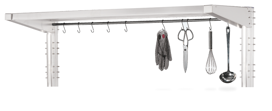 Kit pour suspendre des outils pour rayonnage inox Imagine ©