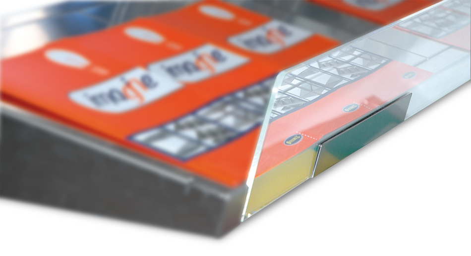 Panneau frontal transparent en méthacrylathe pour rayonnage inox Imagine ©