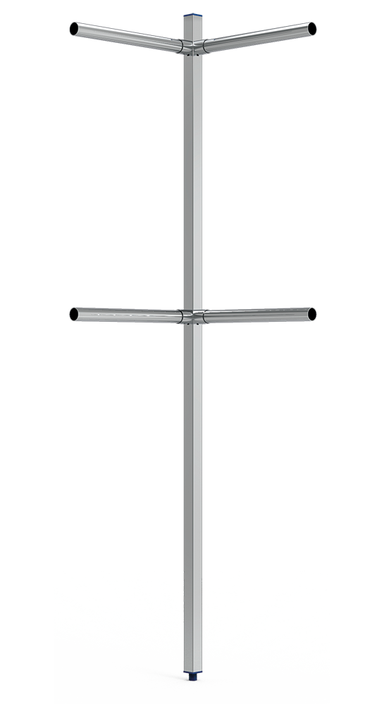 Stainless steel corner column for cold room hanging system with tubes