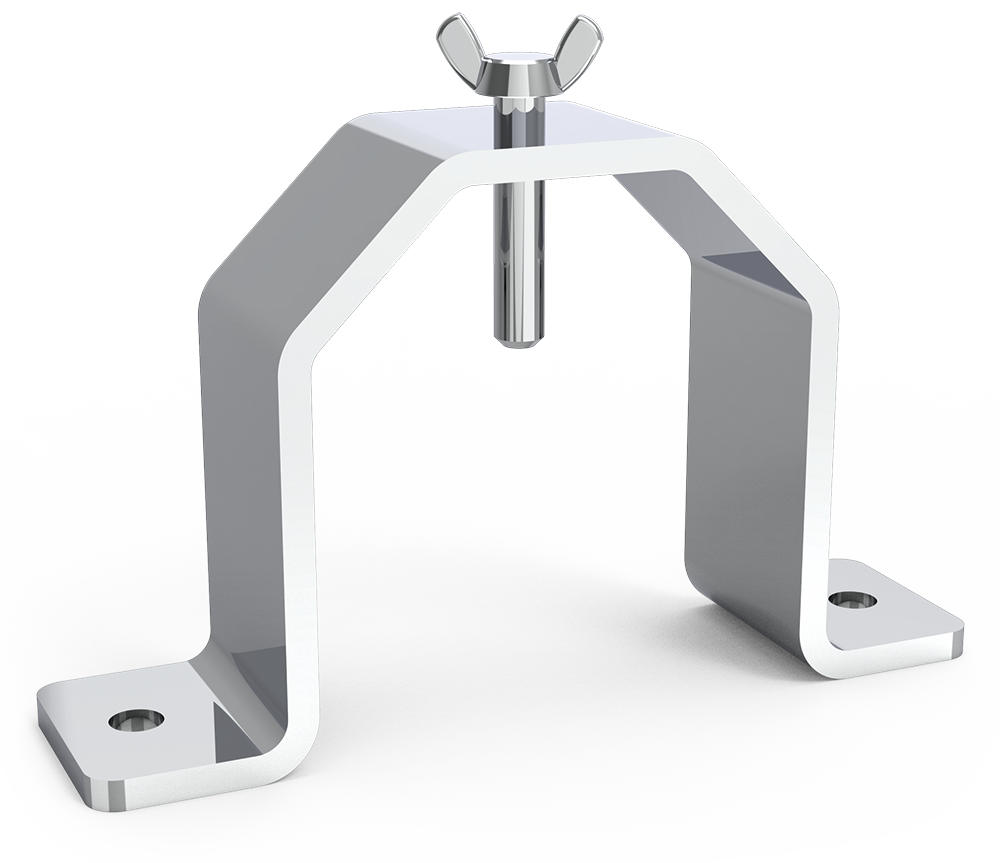 Outil inox pour tenir jambons à la table