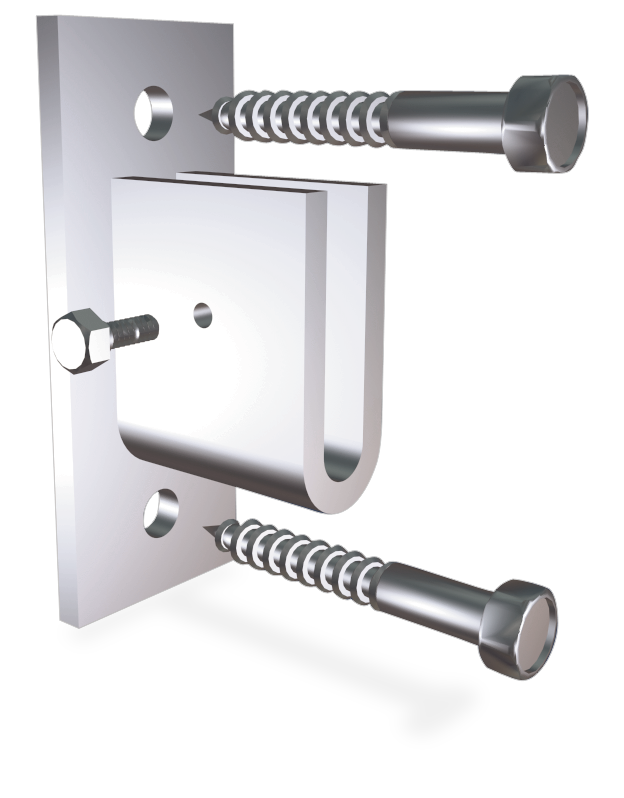 Stainless steel side right holder for plates | Lioninox
