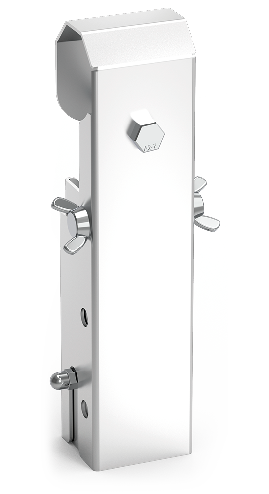 Support inox réglable pour balance alimentaire professionnelle