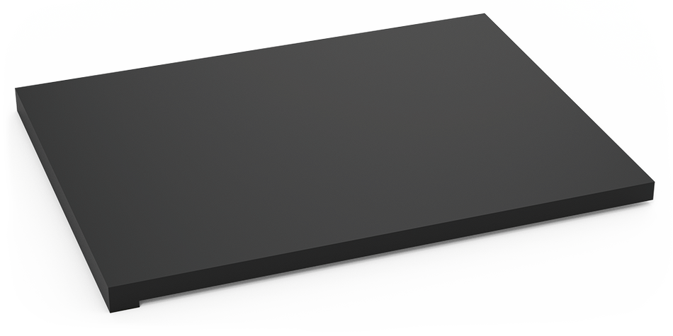 Reversible black polyethylene work surface