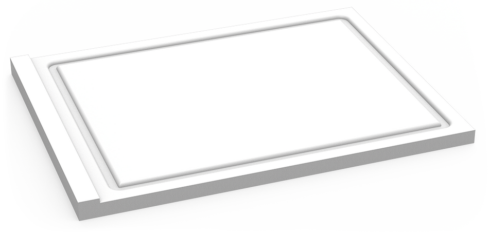 Reversible white polyethylene work surface