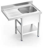 Plonge inox pour lave-vaisselle avec 1 b