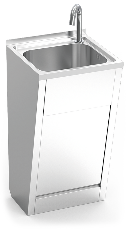 Lave mains inox sur pied normal automati