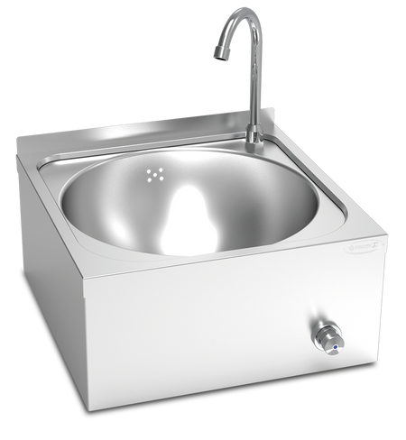 Lave mains inox mural normal commande fé