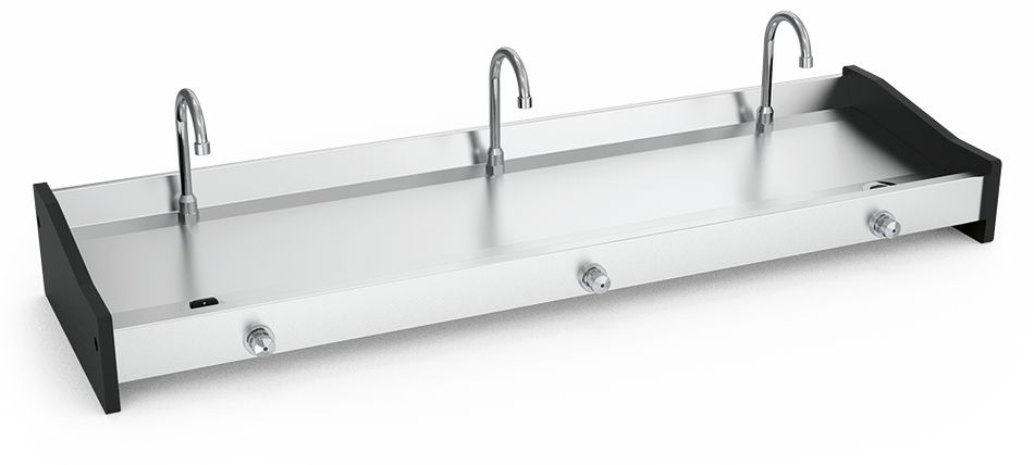 Lave mains inox mural collectif