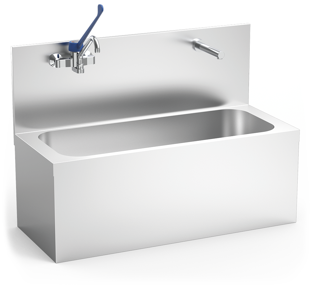 Lave-mains chirurgical avec robinets mixtes