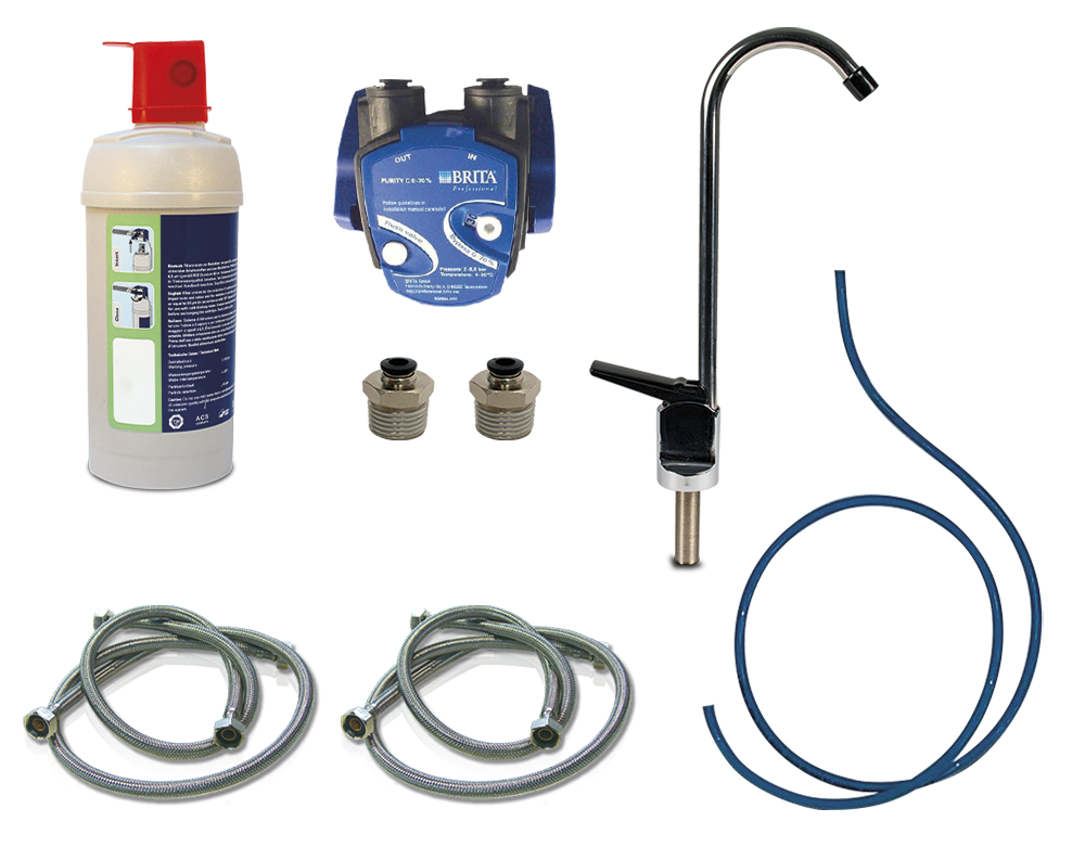 Système filtrant de l eau avec robinet pour remplir des pichets