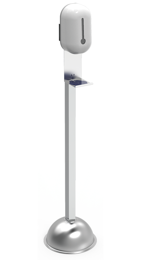 Colonne avec distributeur électronique de gel hydroalcoolique