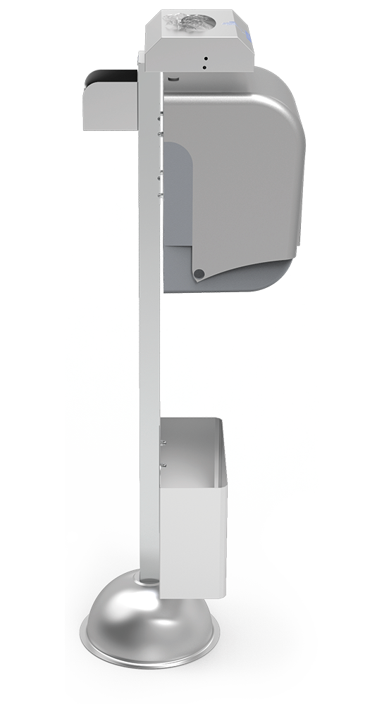 Wick paper dispenser attached to column