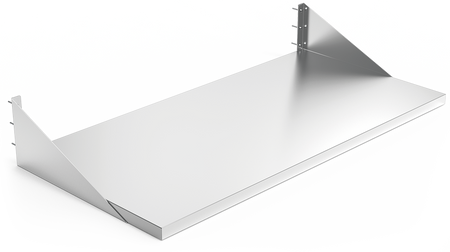 Table inox murale avec équerres