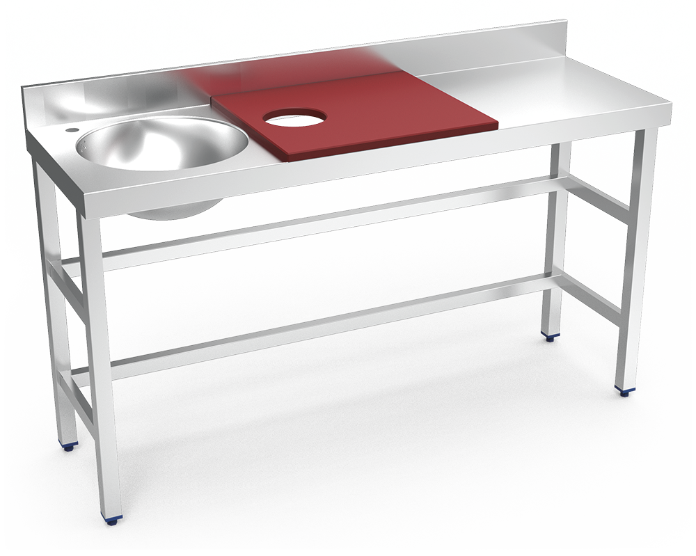 Table de préparation et de lavage inox 1